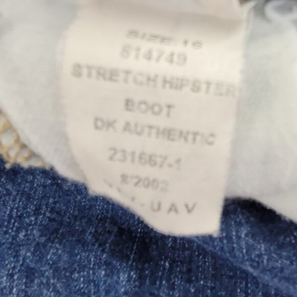 Tommy Hilfiger Jeans Women's 16 Blue Stretch Hipster Boot Dark Authentic - Picture 6 of 12